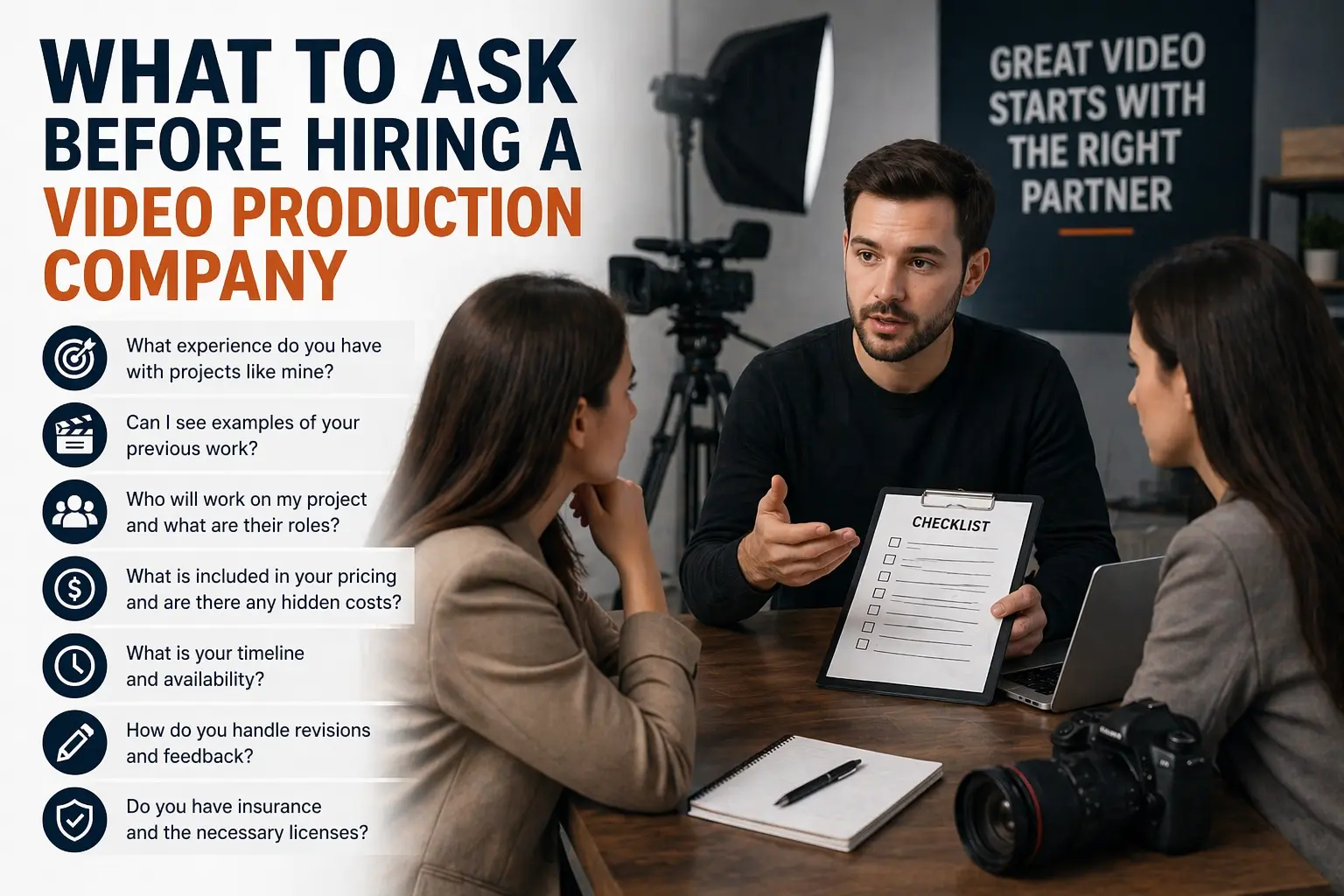 Any Questions Filming What to Ask Before Hiring a Video Production Company